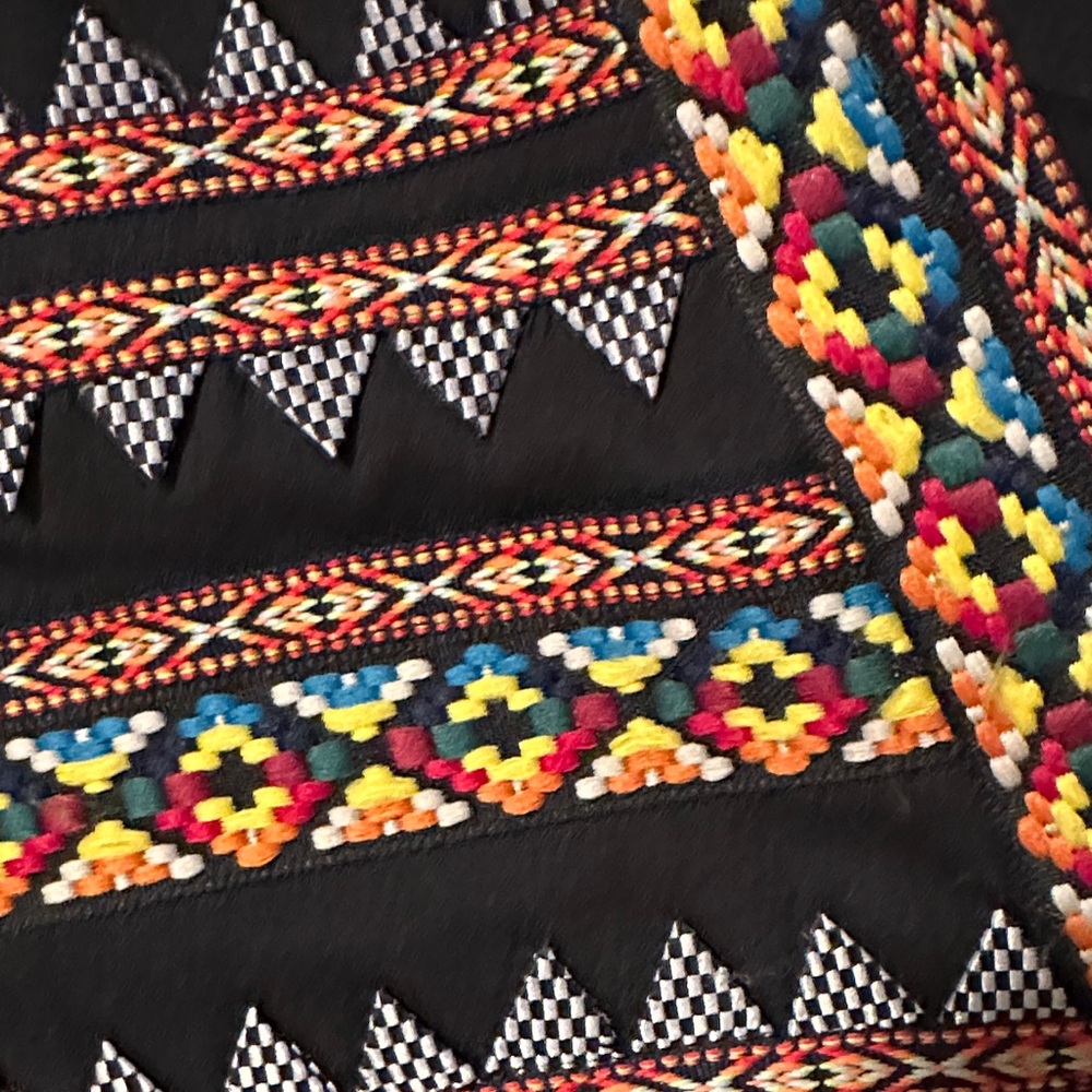 Patterned Black And Multicolor Top Anthropologie … - image 4